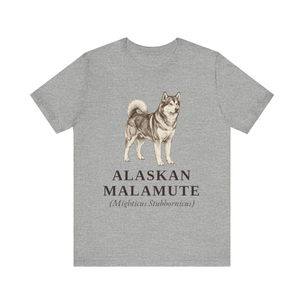 Alaskan Malamute Latin Shirt, Vintage Dog Sketch Tee, Dog Latin Gift Alaskan Malamute Latin Shirt, Vintage Dog Sketch Tee, Dog Latin Gift