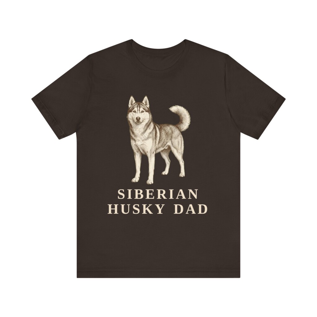 Husky Dad Shirt, Vintage Dog Sketch Tee, Dog Dad Gift