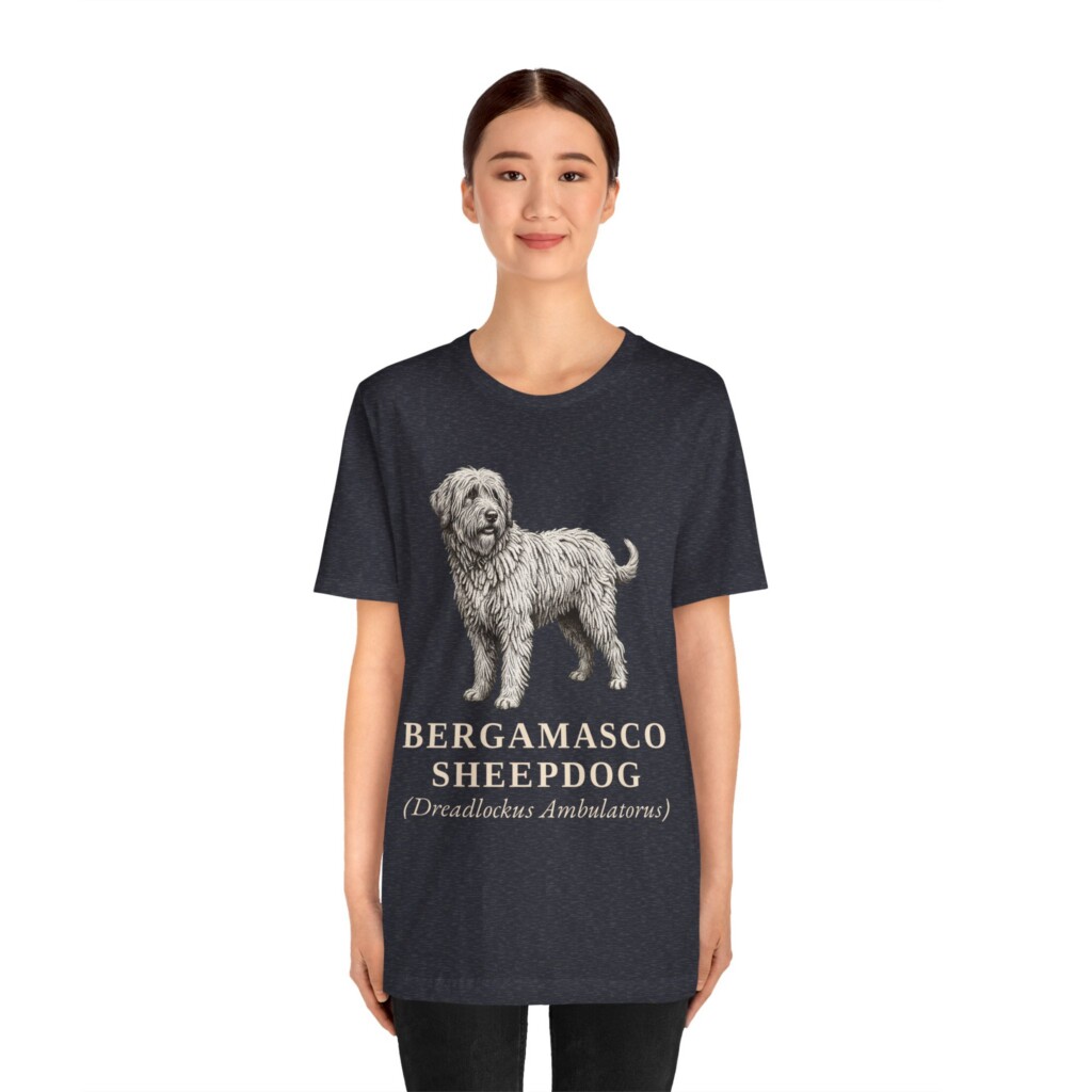 Bergamasco Sheepdog Latin Shirt, Vintage Dog Sketch Tee, Dog Latin Gift