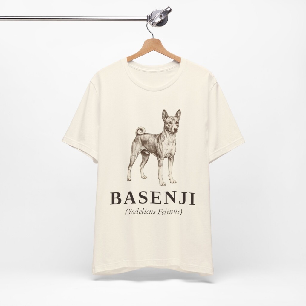 Basenji Latin Shirt, Vintage Dog Sketch Tee, Dog Latin Gift