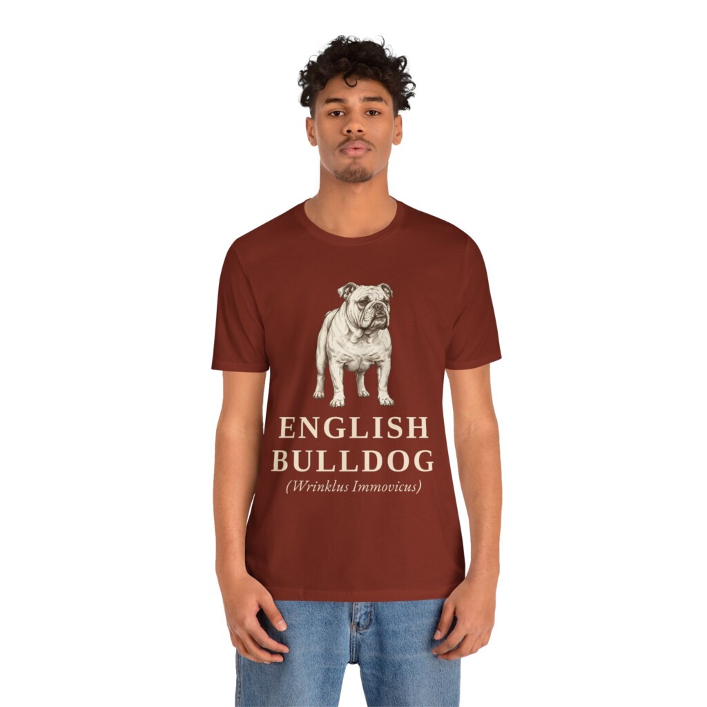 English Bulldog Latin Shirt, Vintage Dog Sketch Tee, Dog Latin Gift