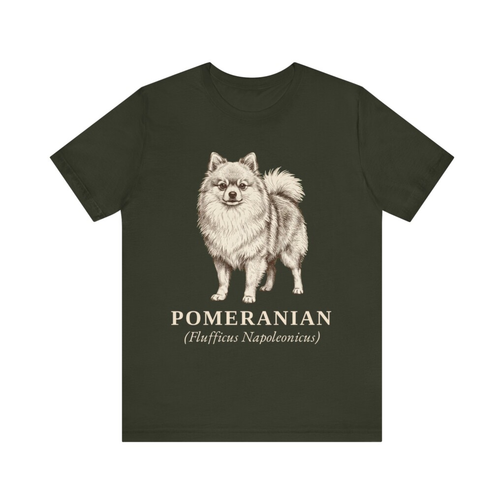 Pomeranian Latin Shirt, Vintage Dog Sketch Tee, Dog Latin Gift