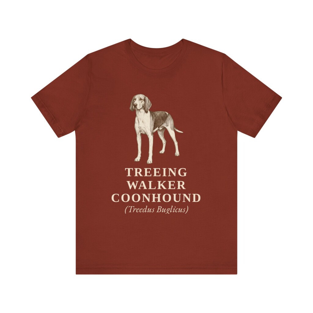 Treeing Walker Coonhound Latin Shirt, Vintage Dog Sketch Tee, Dog Latin Gift