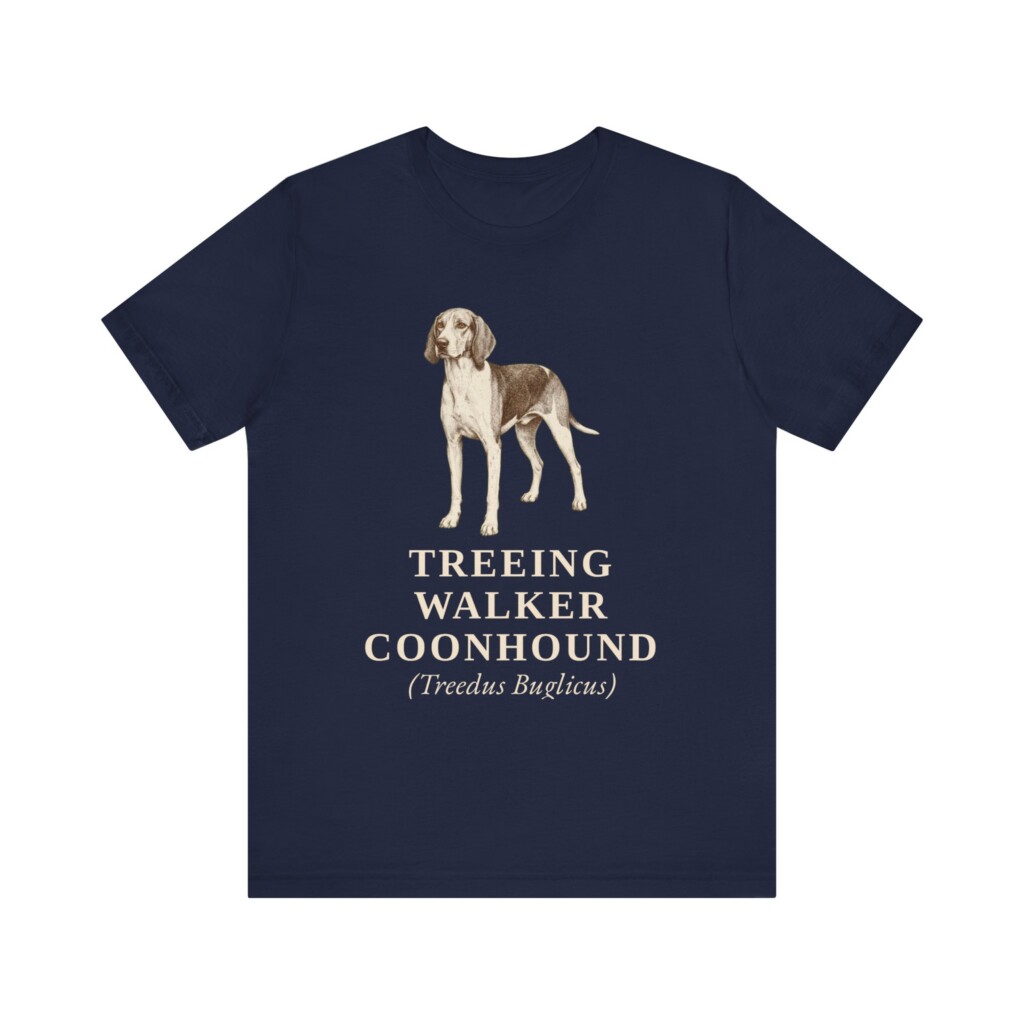Treeing Walker Coonhound Latin Shirt, Vintage Dog Sketch Tee, Dog Latin Gift