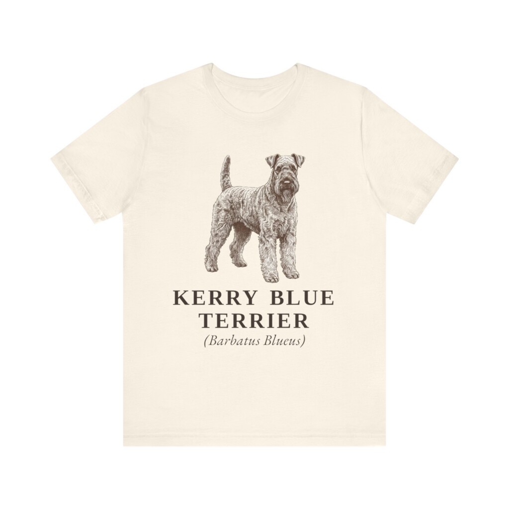 Kerry Blue Terrier Latin Shirt, Vintage Dog Sketch Tee, Dog Latin Gift