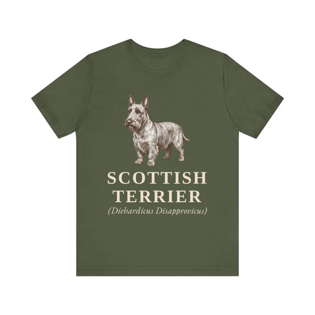 Scottish Terrier Latin Shirt, Vintage Dog Sketch Tee, Dog Latin Gift