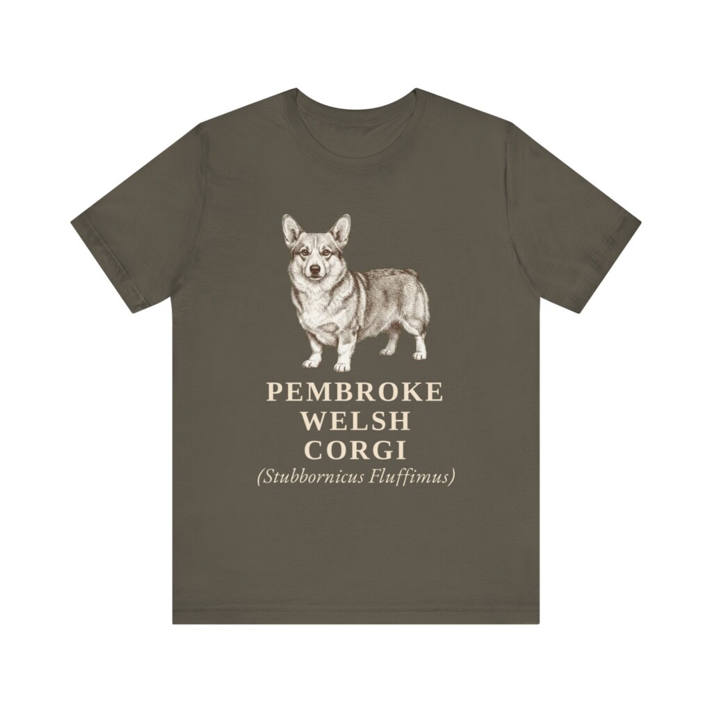 Pembroke Welsh Corgi Latin Shirt, Vintage Dog Sketch Tee, Dog Latin Gift