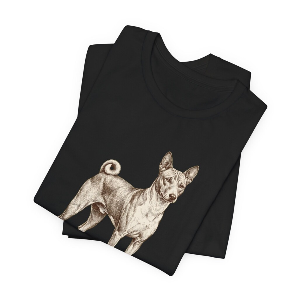 Basenji Latin Shirt, Vintage Dog Sketch Tee, Dog Latin Gift