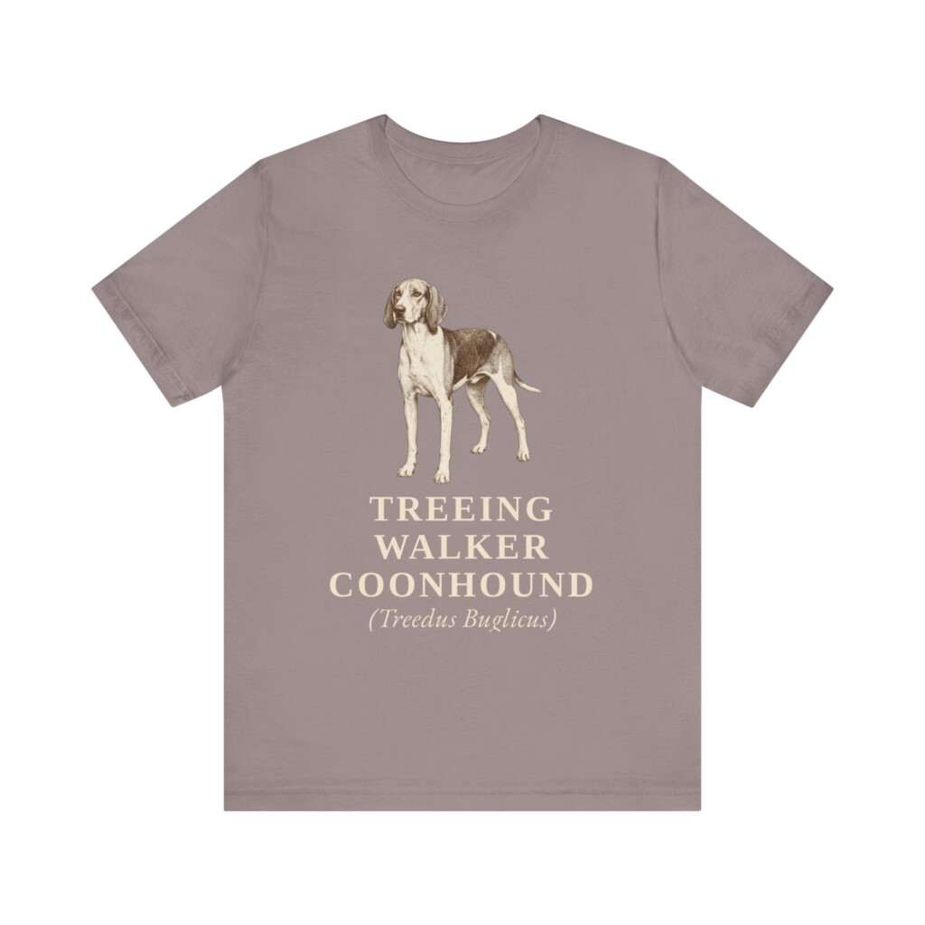 Treeing Walker Coonhound Latin Shirt, Vintage Dog Sketch Tee, Dog Latin Gift