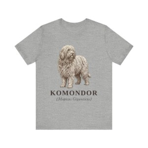 Komondor Latin Shirt, Vintage Dog Sketch Tee, Dog Latin Gift