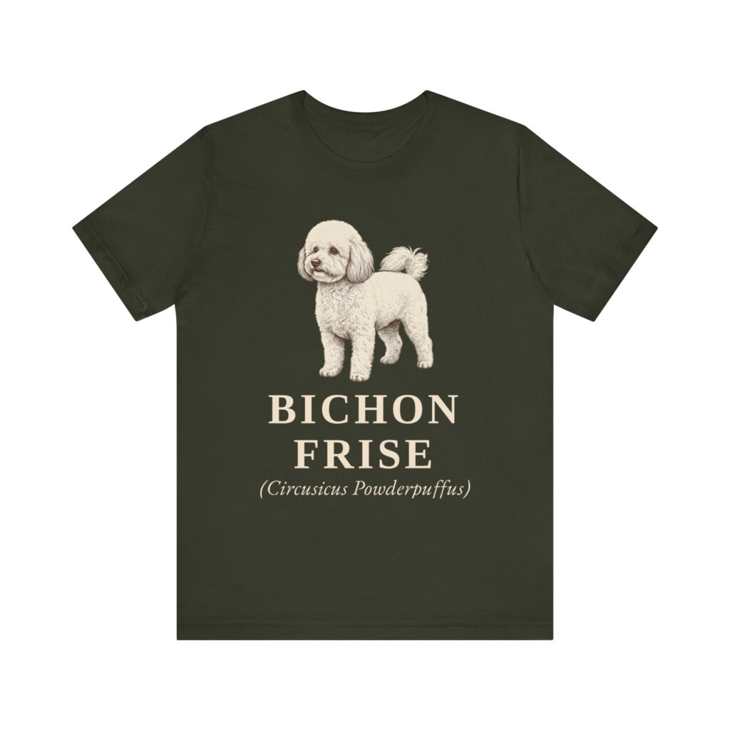 Bichon Frise Latin Shirt, Vintage Dog Sketch Tee, Dog Latin Gift