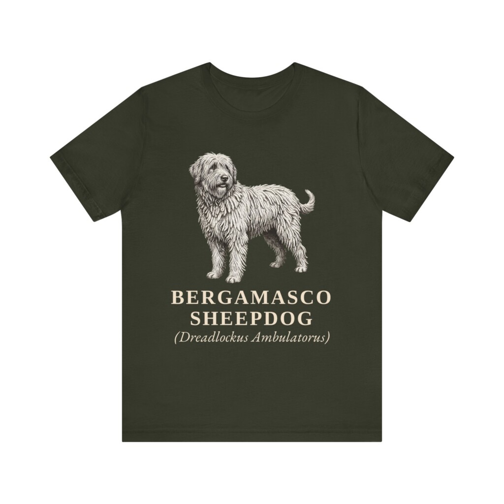 Bergamasco Sheepdog Latin Shirt, Vintage Dog Sketch Tee, Dog Latin Gift