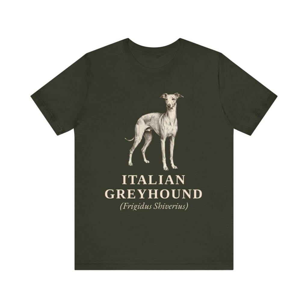 Italian Greyhound Latin Shirt, Vintage Dog Sketch Tee, Dog Latin Gift