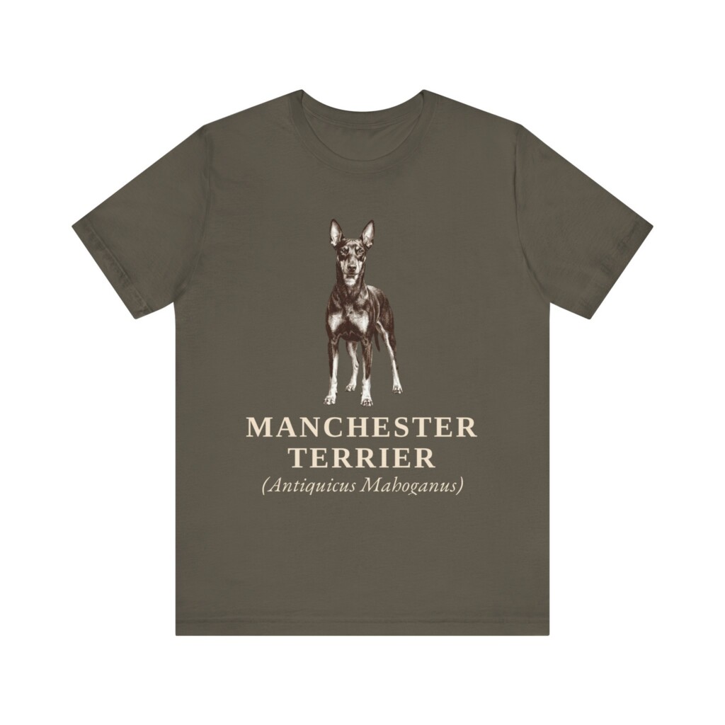 Manchester Terrier Latin Shirt, Vintage Dog Sketch Tee, Dog Latin Gift