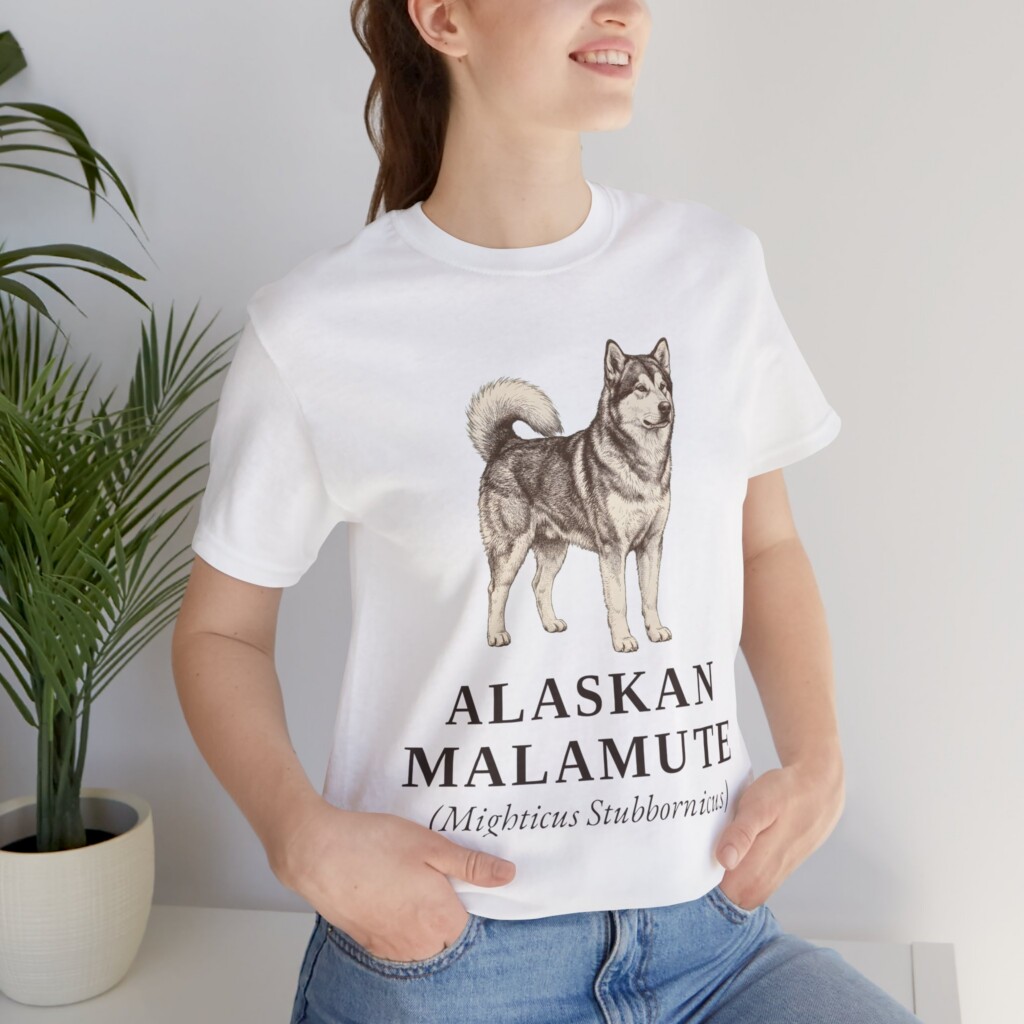 Alaskan Malamute Latin Shirt, Vintage Dog Sketch Tee, Dog Latin Gift Alaskan Malamute Latin Shirt, Vintage Dog Sketch Tee, Dog Latin Gift