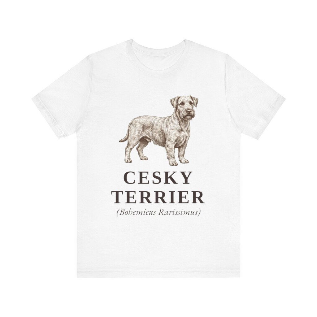 Cesky Terrier Latin Shirt, Vintage Dog Sketch Tee, Dog Latin Gift