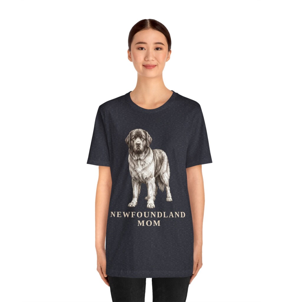 Newfoundland Dog Mom Shirt, Vintage Dog Sketch Tee, Dog Mom Gift Newfoundland Dog Mom Shirt, Vintage Dog Sketch Tee, Dog Mom Gift