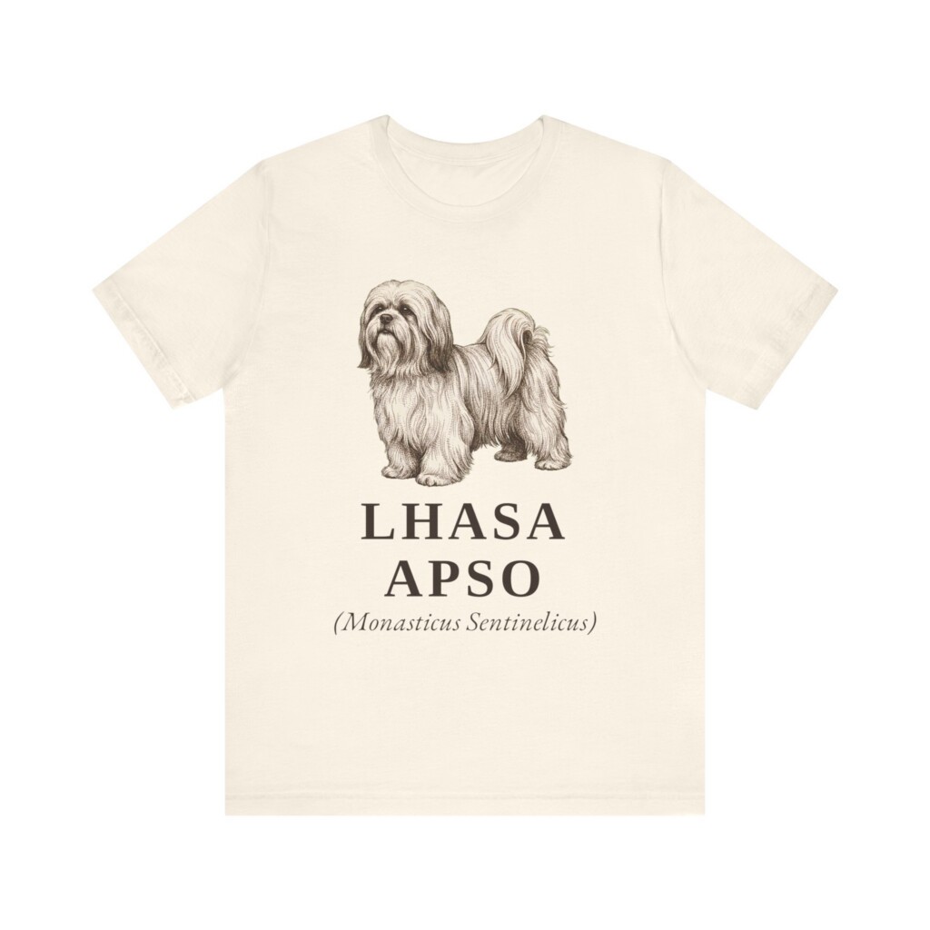 Lhasa Apso Latin Shirt, Vintage Dog Sketch Tee, Dog Latin Gift