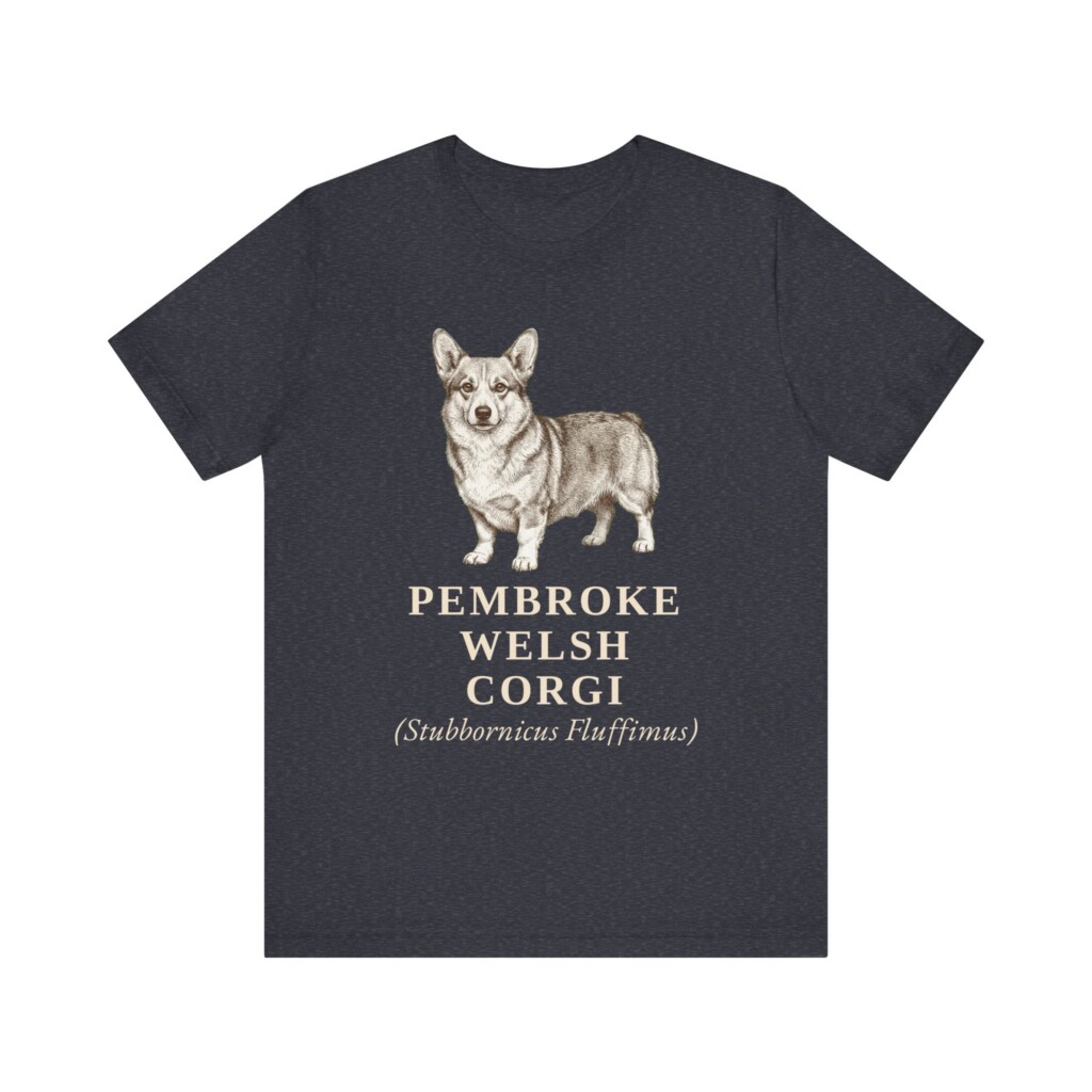 Pembroke Welsh Corgi Latin Shirt, Vintage Dog Sketch Tee, Dog Latin Gift