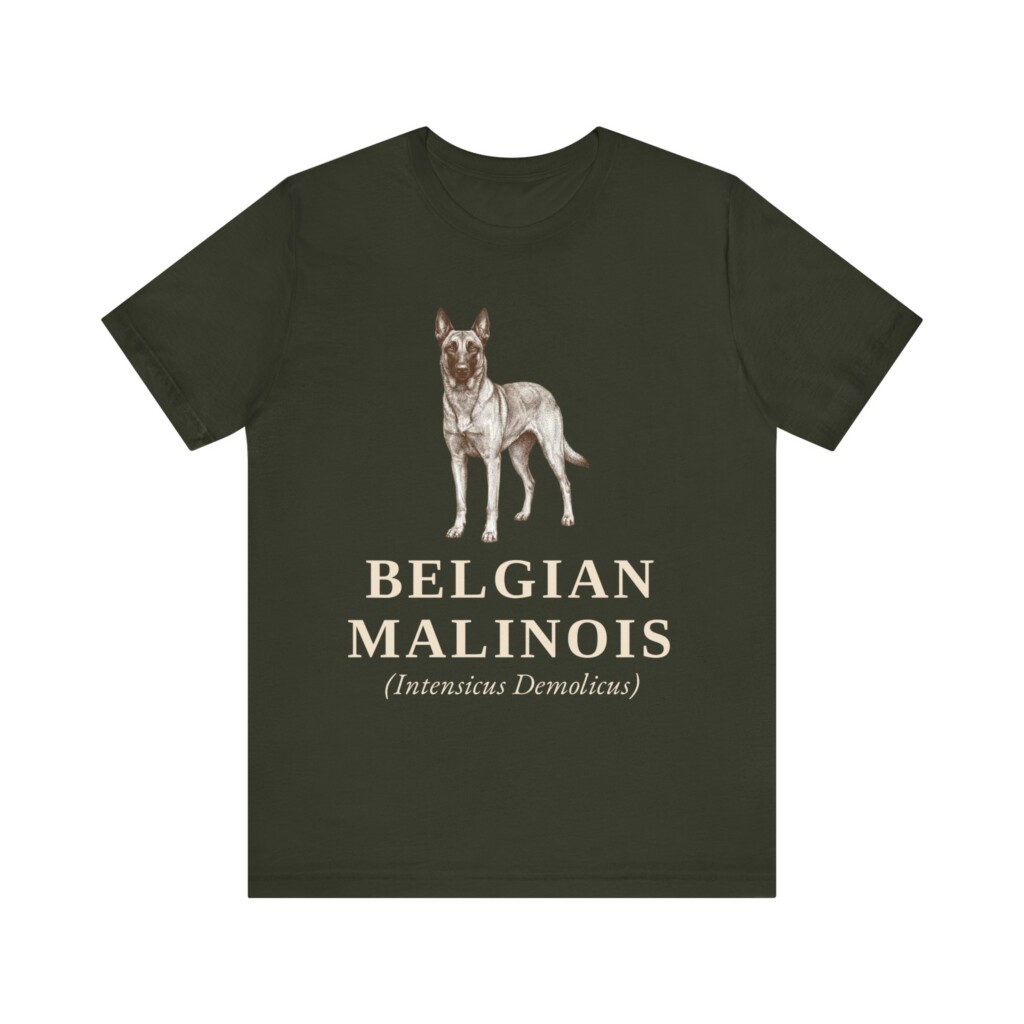 Belgian Malinois Latin Shirt, Vintage Dog Sketch Tee, Dog Latin Gift