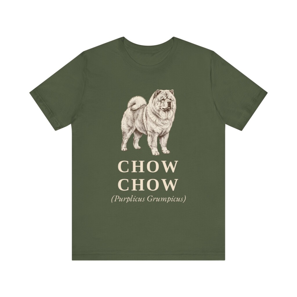 Chow Chow Latin Shirt, Vintage Dog Sketch Tee, Dog Latin Gift