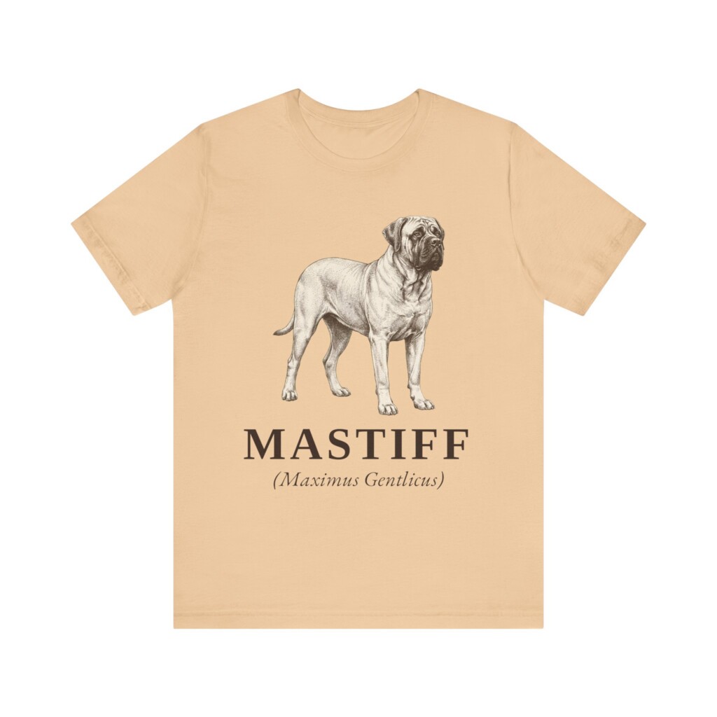Mastiff Latin Shirt, Vintage Dog Sketch Tee, Dog Latin Gift