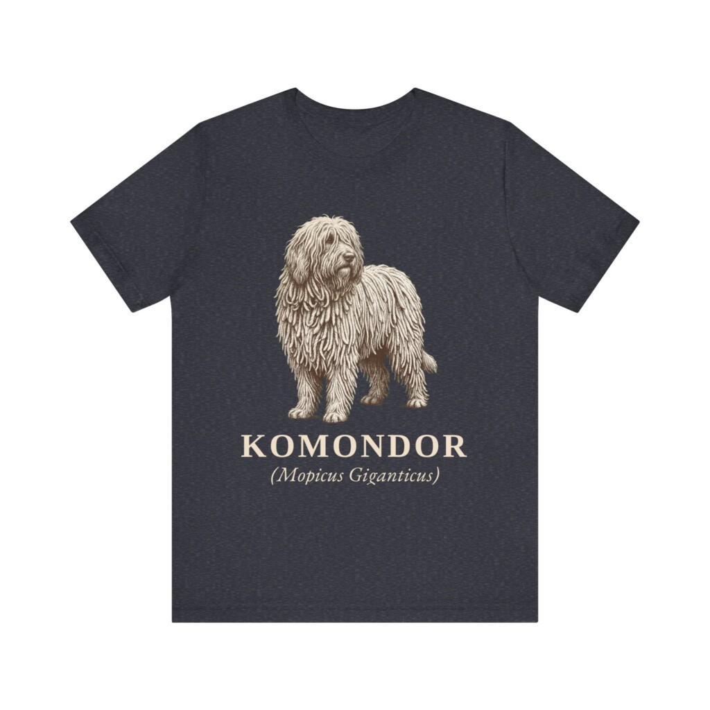 Komondor Latin Shirt, Vintage Dog Sketch Tee, Dog Latin Gift