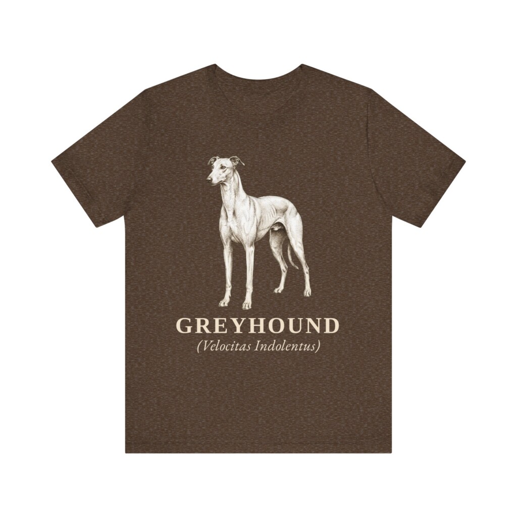 Greyhound Latin Shirt, Vintage Dog Sketch Tee, Dog Latin Gift