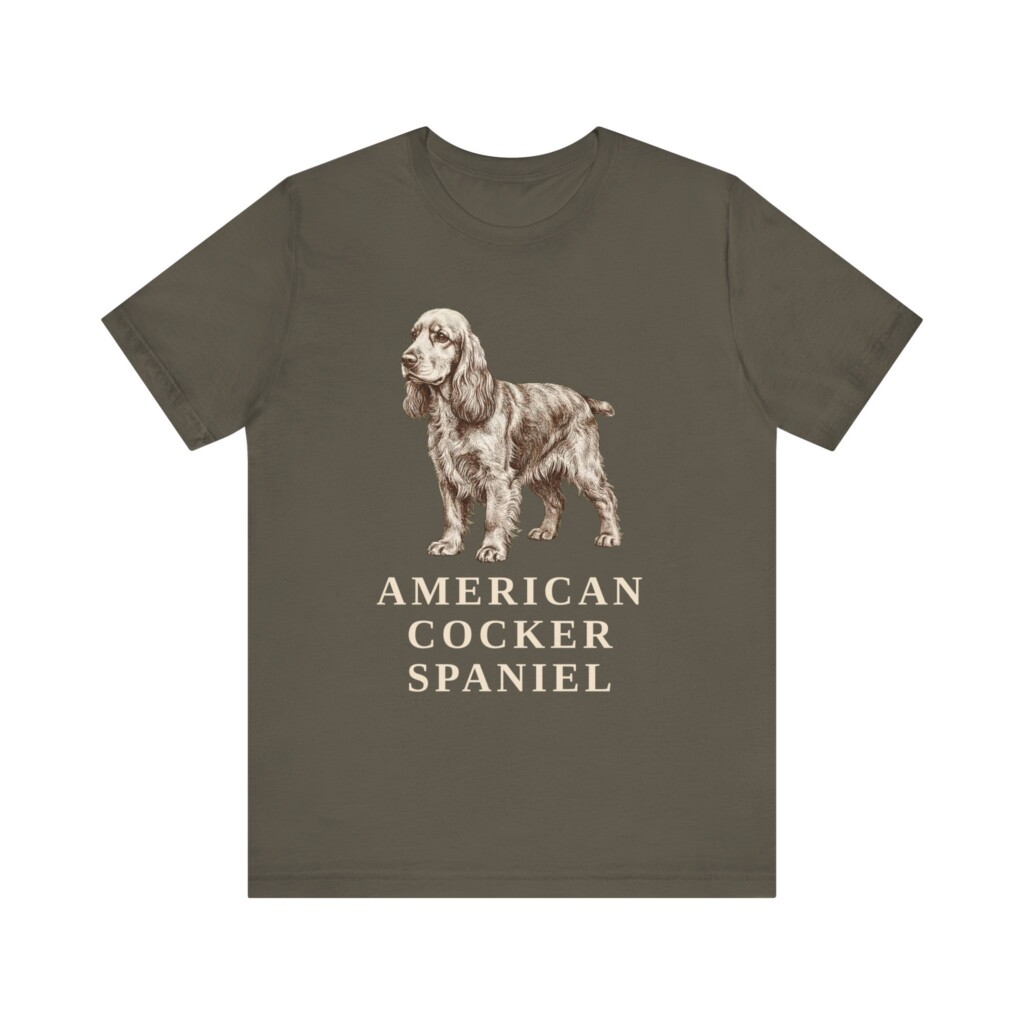 Cocker Spaniel Lover Shirt, Vintage Dog Sketch Tee, Dog Lover Gift