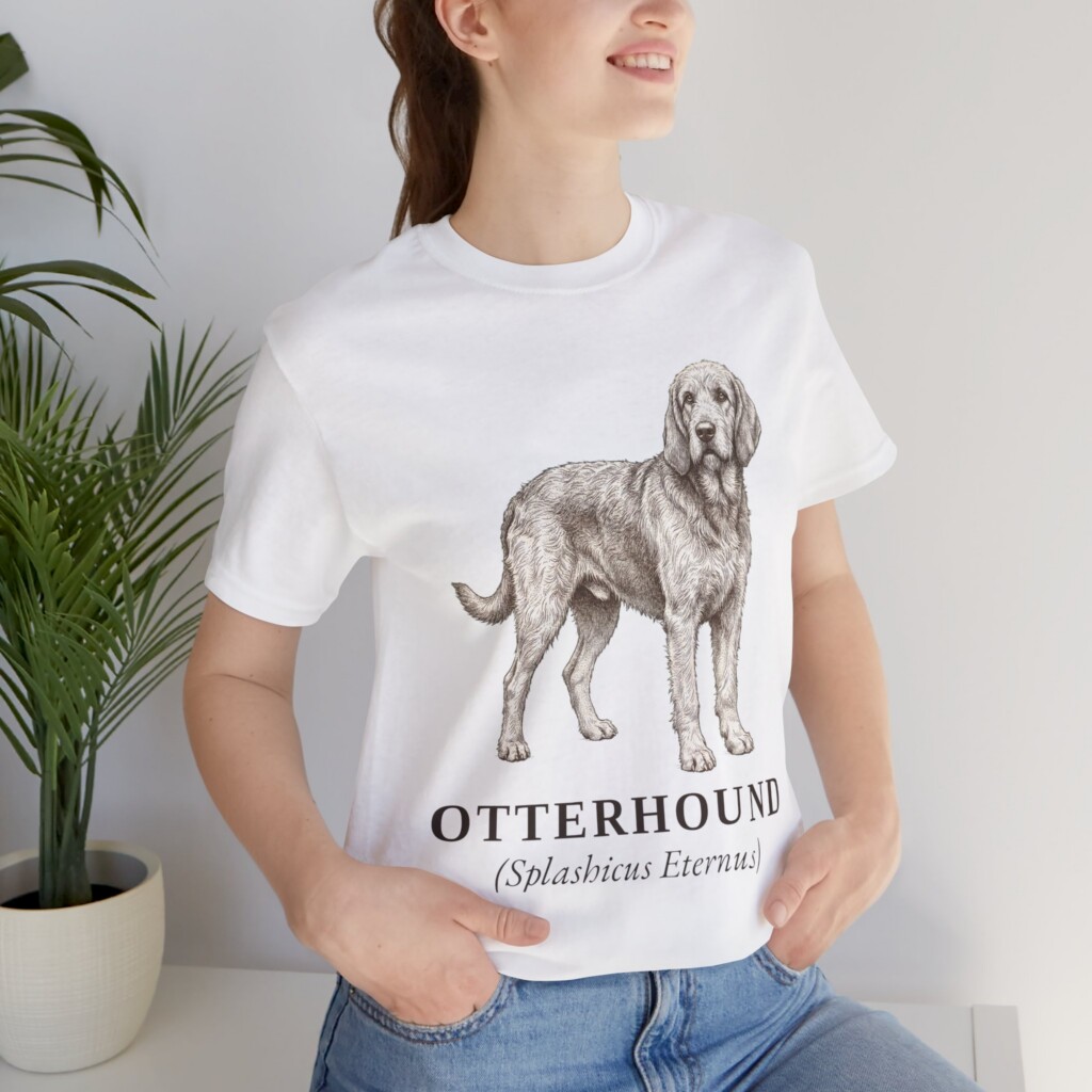 Otterhound Latin Shirt, Vintage Dog Sketch Tee, Dog Latin Gift