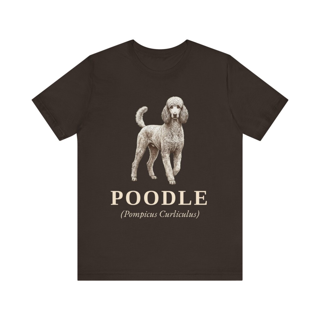 Poodle Latin Shirt, Vintage Dog Sketch Tee, Dog Latin Gift