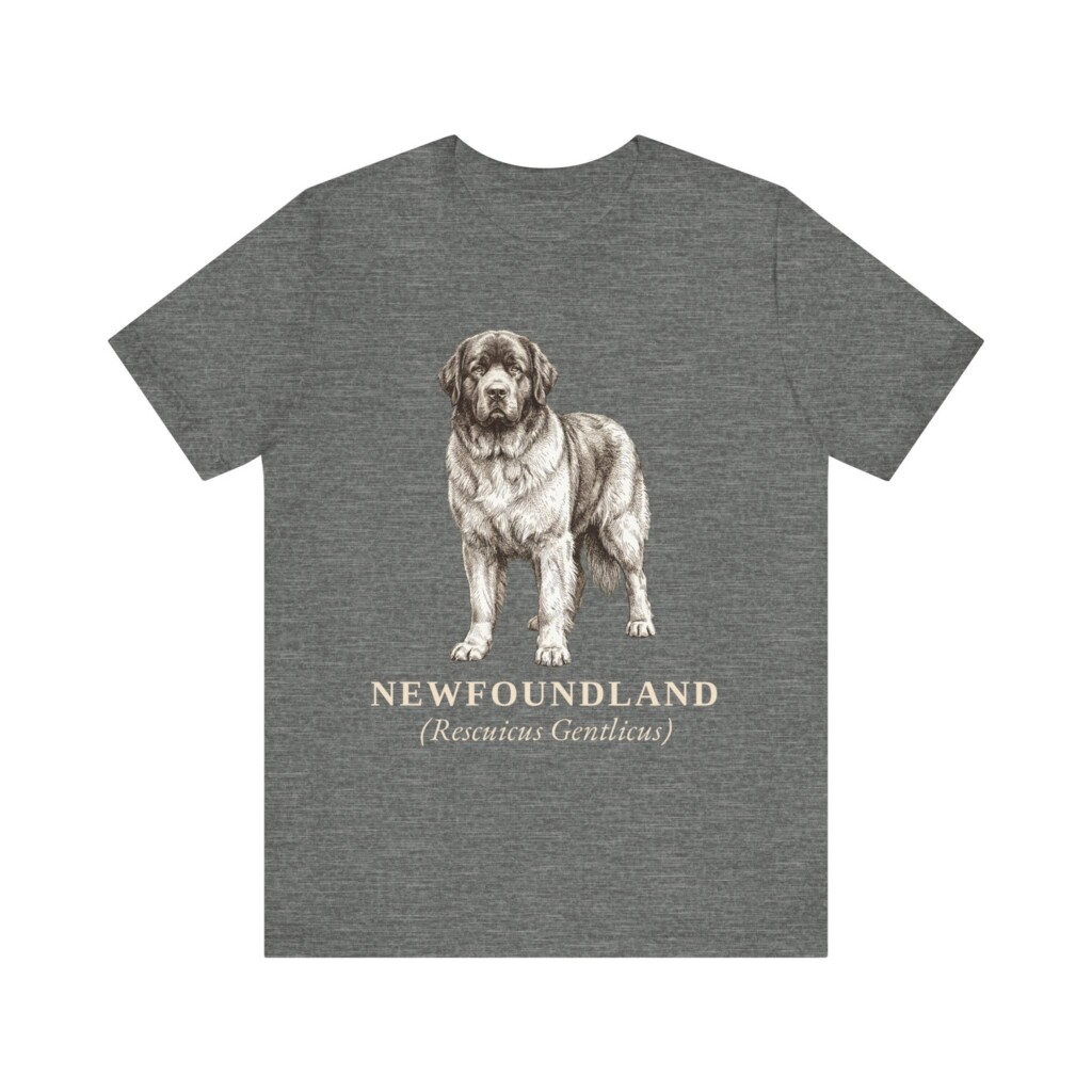 Newfoundland Dog Latin Shirt, Vintage Dog Sketch Tee, Dog Latin Gift Newfoundland Dog Latin Shirt, Vintage Dog Sketch Tee, Dog Latin Gift