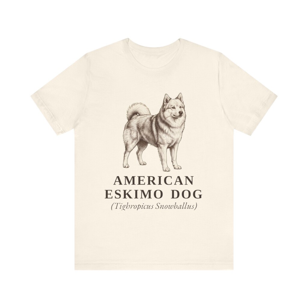 American Eskimo Dog Latin Shirt, Vintage Dog Sketch Tee, Dog Latin Gift