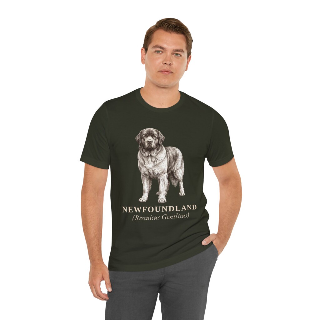 Newfoundland Dog Latin Shirt, Vintage Dog Sketch Tee, Dog Latin Gift Newfoundland Dog Latin Shirt, Vintage Dog Sketch Tee, Dog Latin Gift
