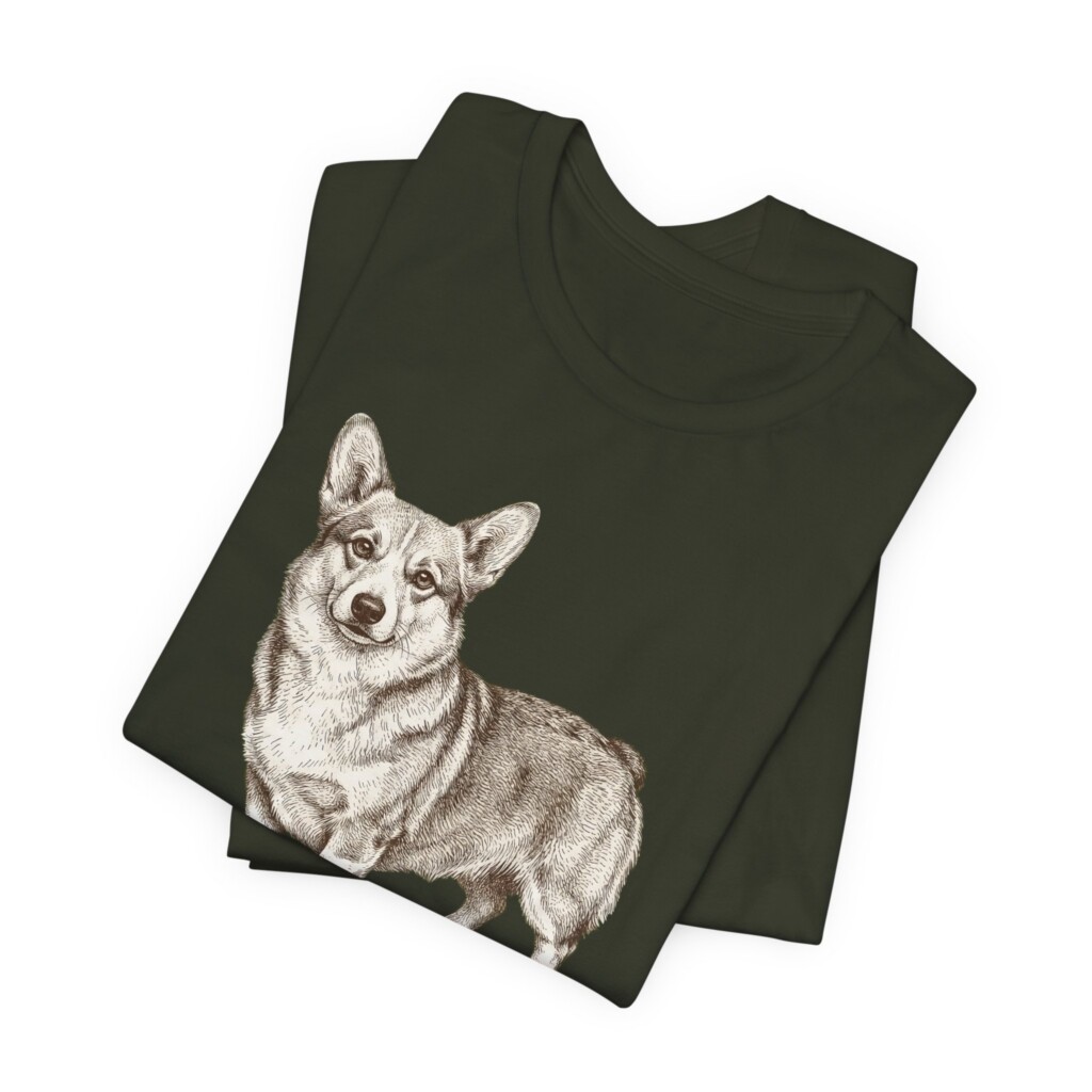 Corgi Lover Shirt, Vintage Dog Sketch Tee, Dog Lover Gift