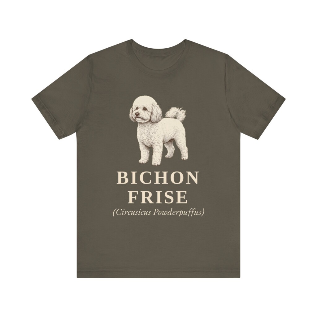 Bichon Frise Latin Shirt, Vintage Dog Sketch Tee, Dog Latin Gift