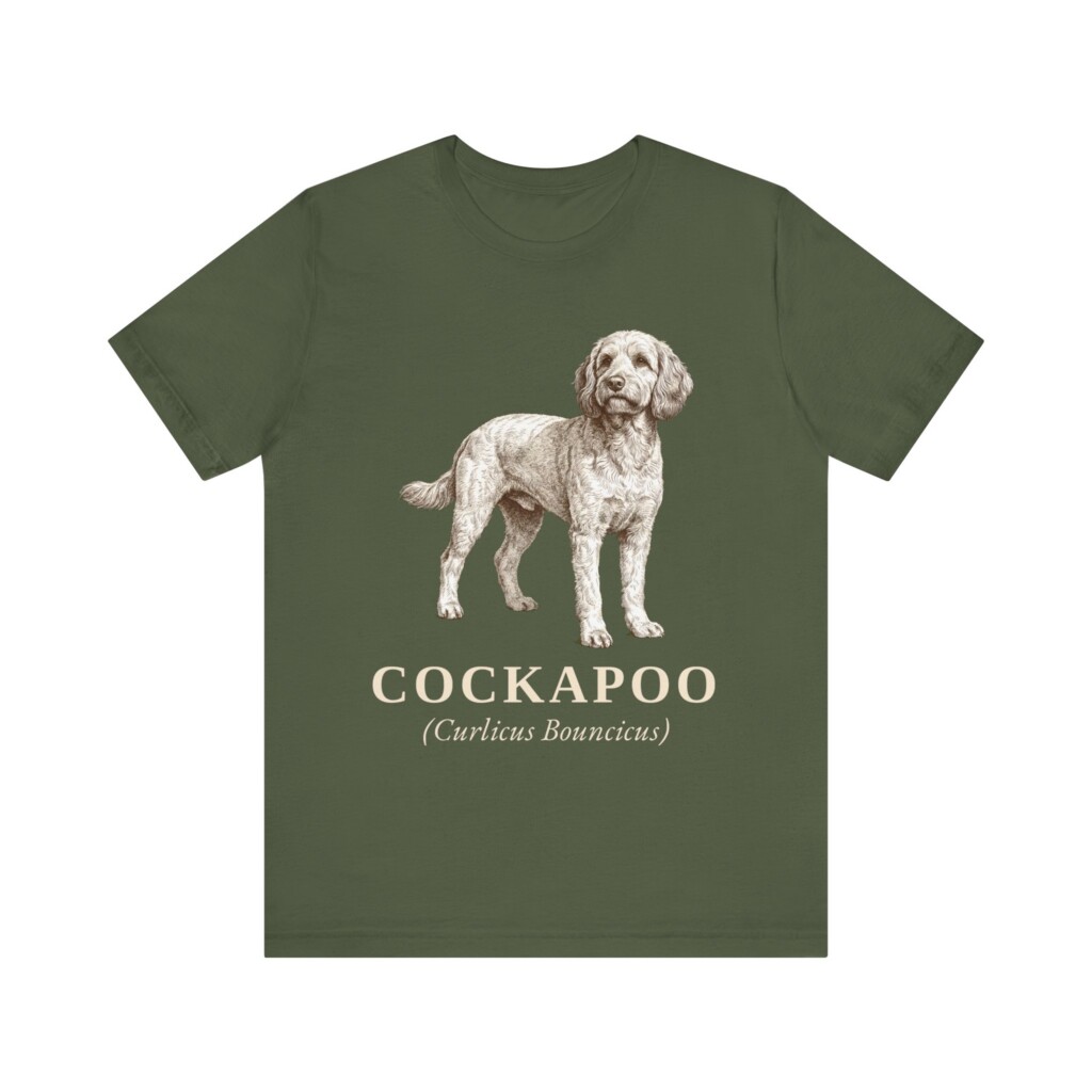Cockapoo Latin Shirt, Vintage Dog Sketch Tee, Dog Latin Gift