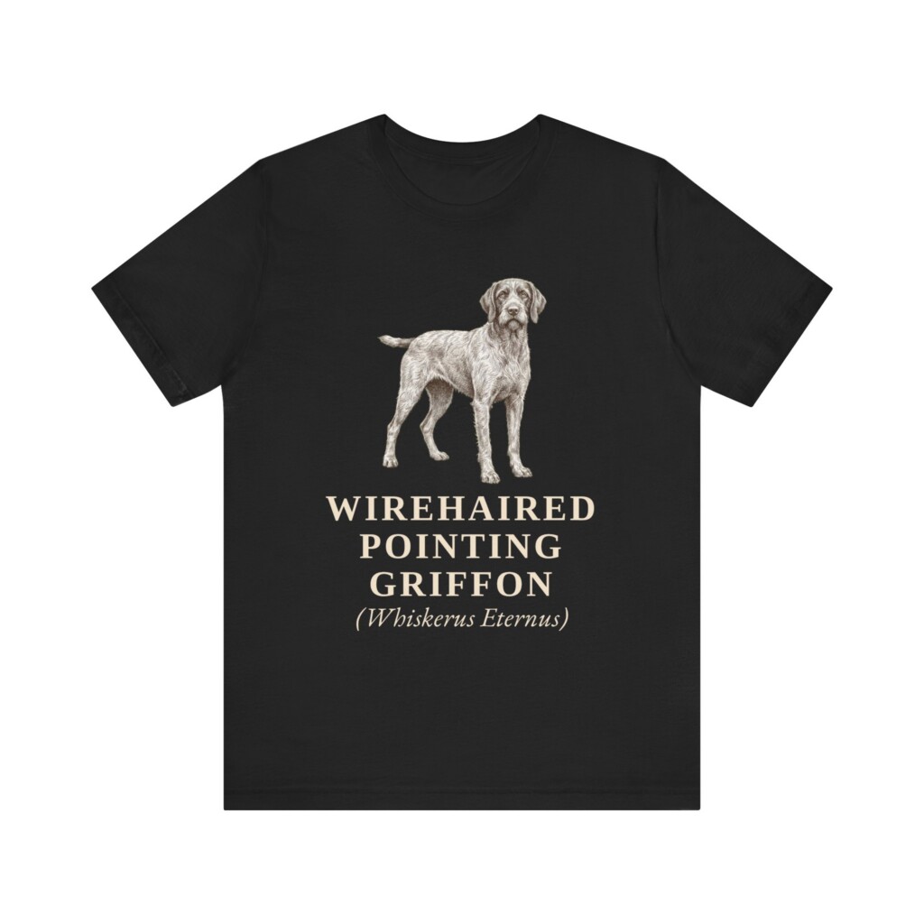 Wirehaired Pointing Griffon Latin Shirt, Vintage Dog Sketch Tee, Dog Latin Gift
