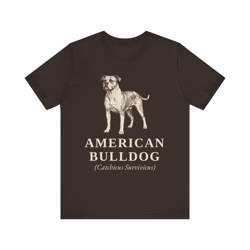 American Bulldog Latin Shirt, Vintage Dog Sketch Tee, Dog Latin Gift