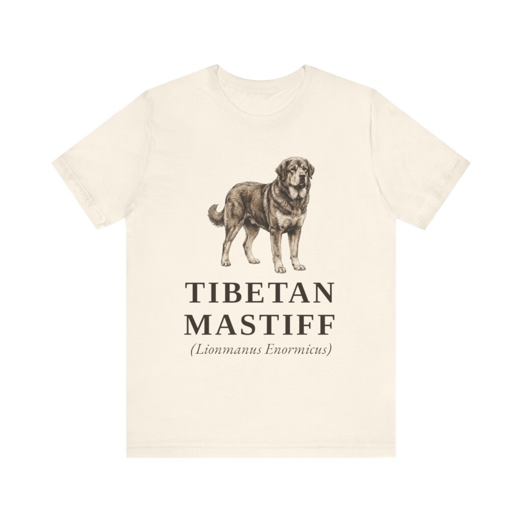 Tibetan Mastiff Latin Shirt, Vintage Dog Sketch Tee, Dog Latin Gift