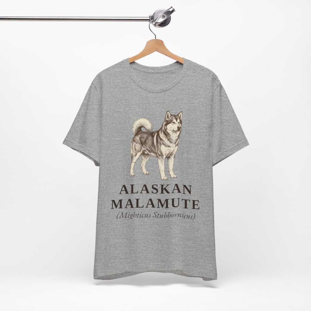 Alaskan Malamute Latin Shirt, Vintage Dog Sketch Tee, Dog Latin Gift Alaskan Malamute Latin Shirt, Vintage Dog Sketch Tee, Dog Latin Gift