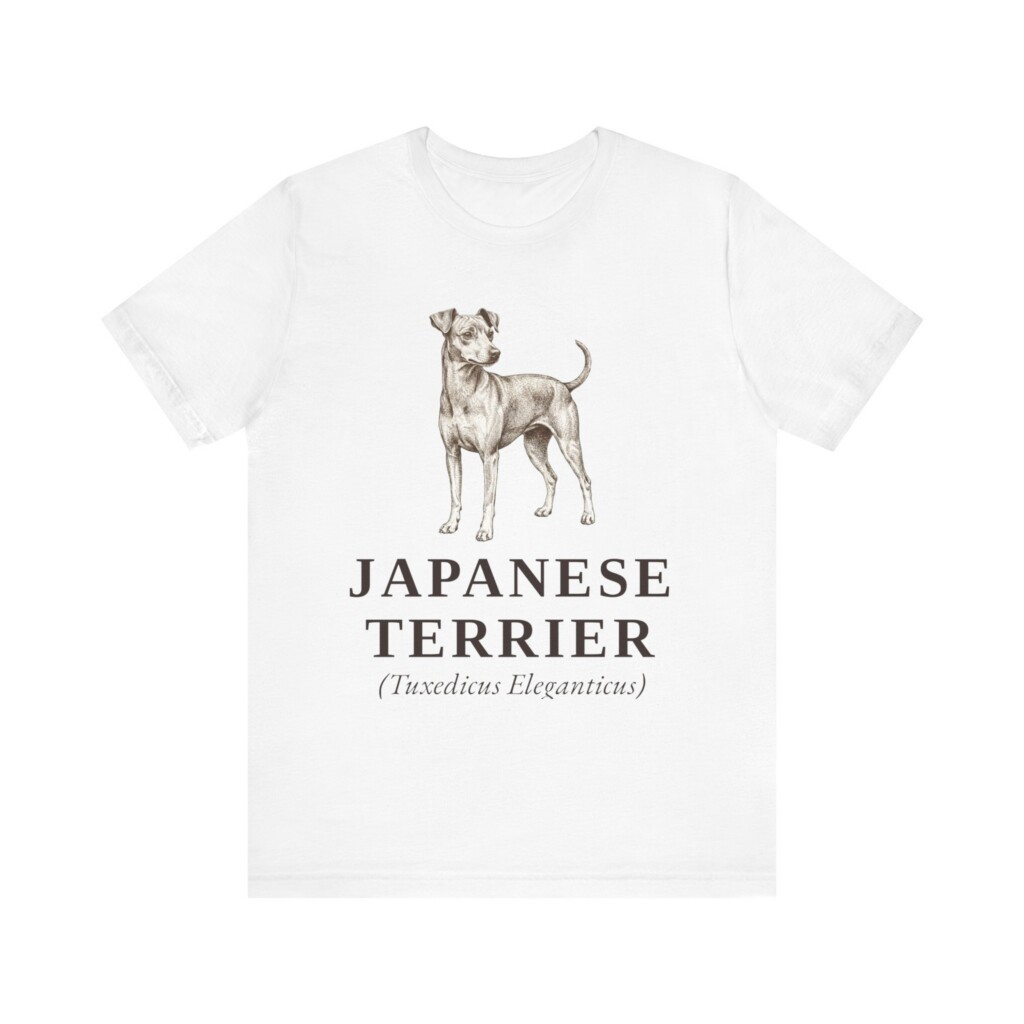 Japanese Terrier Latin Shirt, Vintage Dog Sketch Tee, Dog Latin Gift