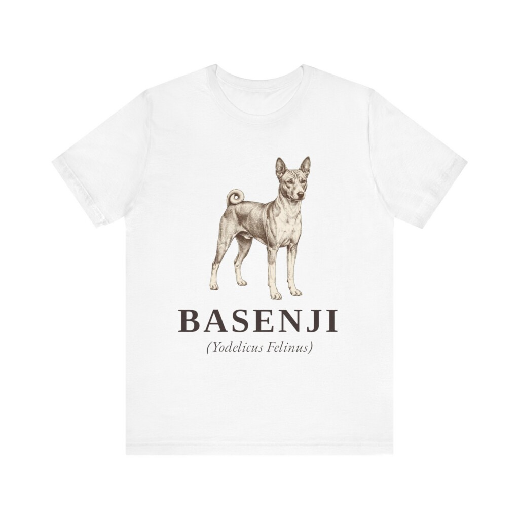 Basenji Latin Shirt, Vintage Dog Sketch Tee, Dog Latin Gift