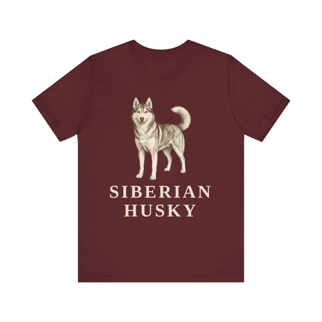 Husky Lover Shirt, Vintage Dog Sketch Tee, Dog Lover Gift