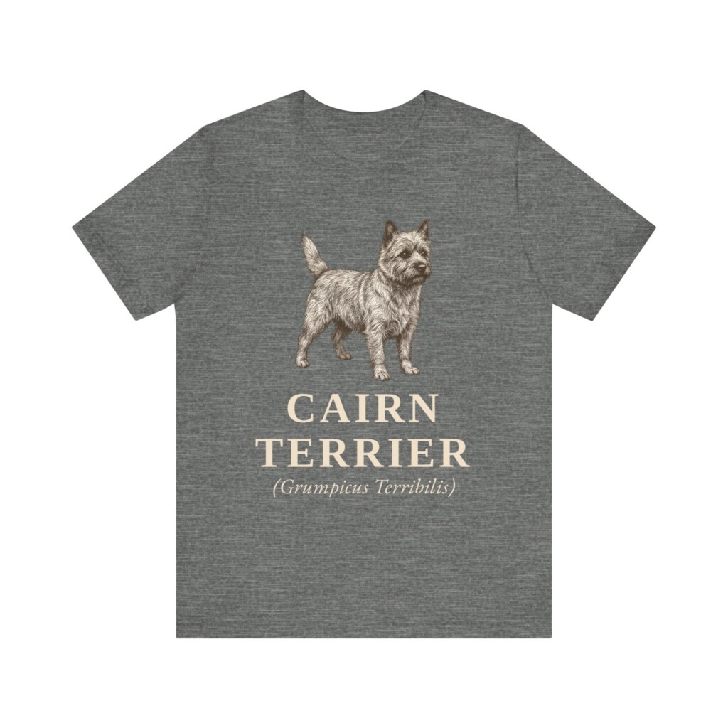 Cairn Terrier Latin Shirt, Vintage Dog Sketch Tee, Dog Latin Gift