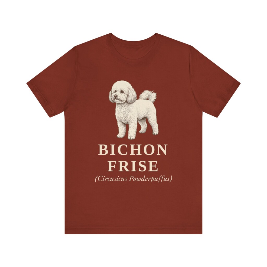 Bichon Frise Latin Shirt, Vintage Dog Sketch Tee, Dog Latin Gift