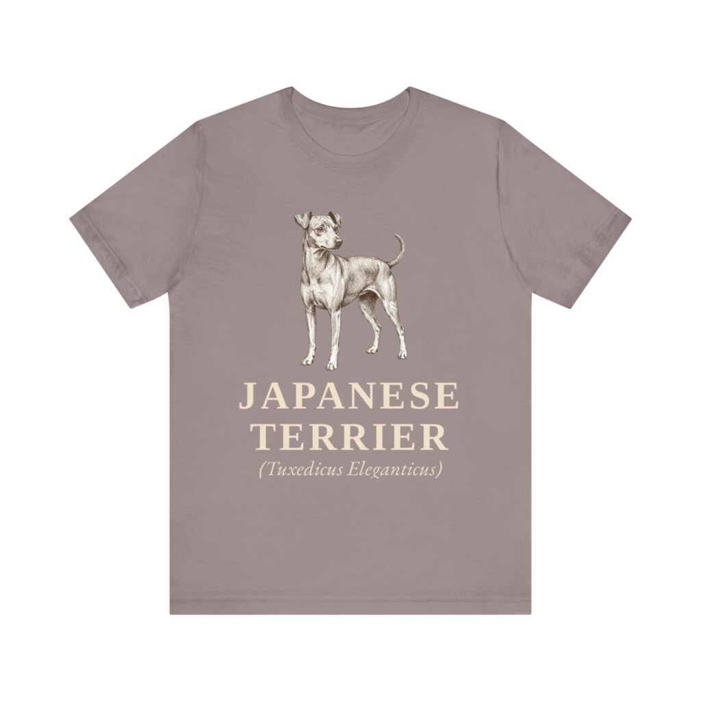 Japanese Terrier Latin Shirt, Vintage Dog Sketch Tee, Dog Latin Gift