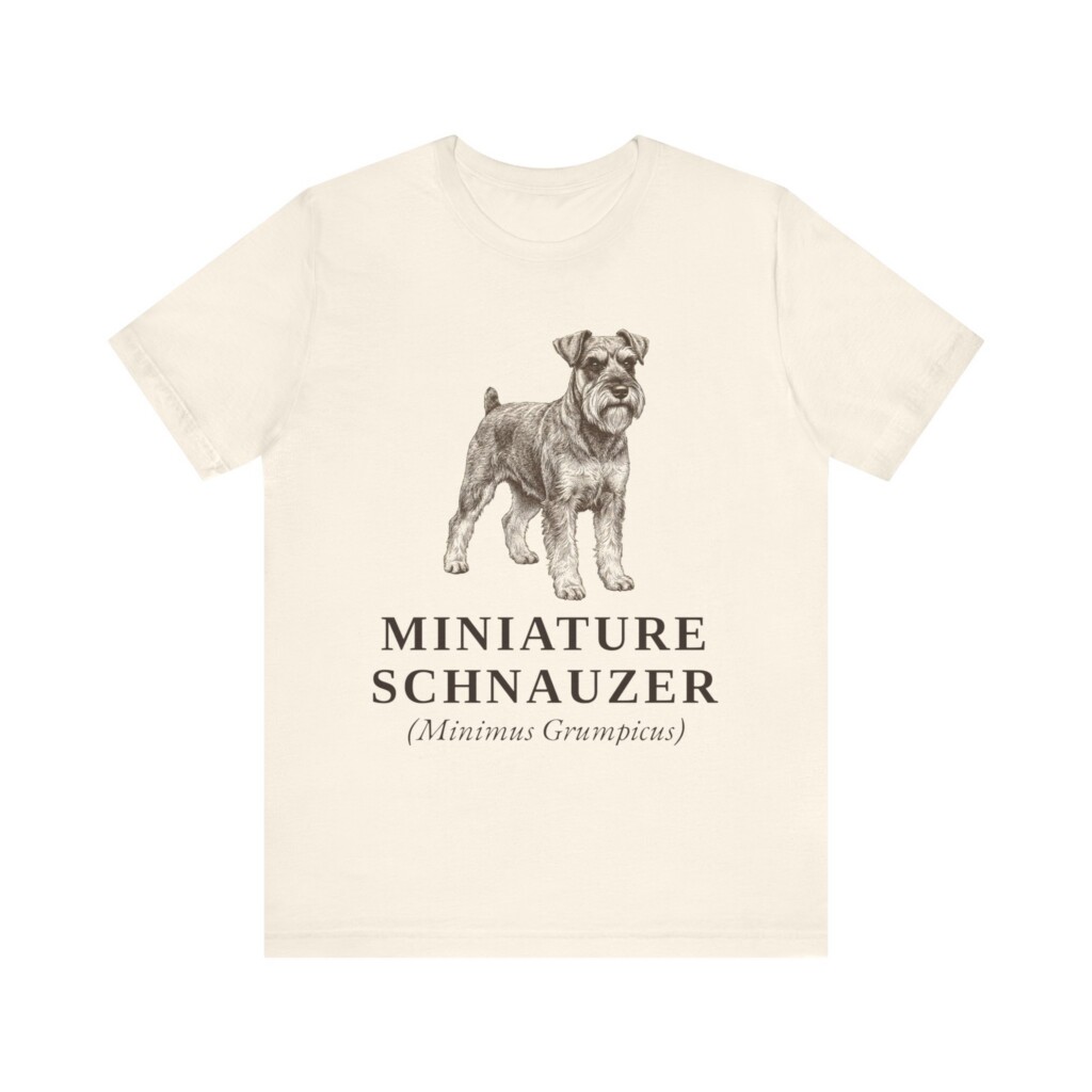 Miniature Schnauzer Latin Shirt, Vintage Dog Sketch Tee, Dog Latin Gift