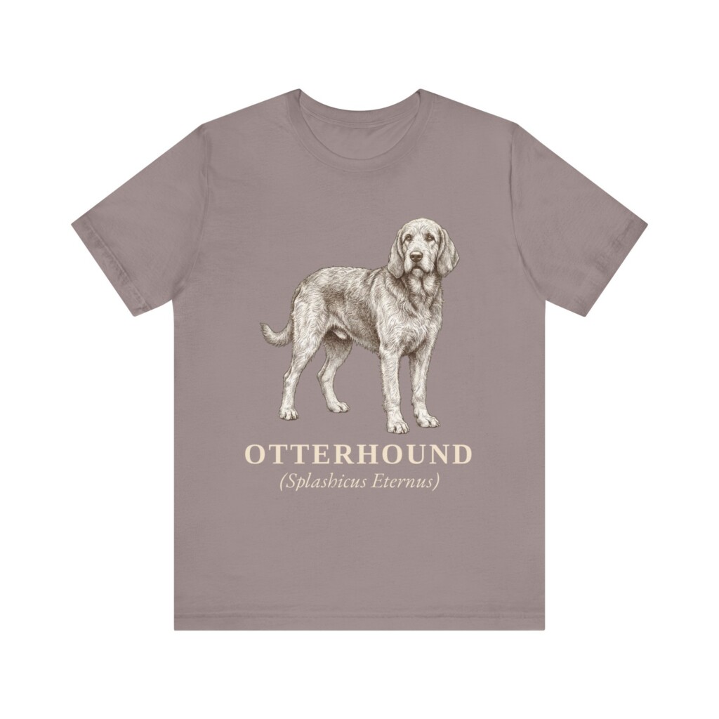 Otterhound Latin Shirt, Vintage Dog Sketch Tee, Dog Latin Gift