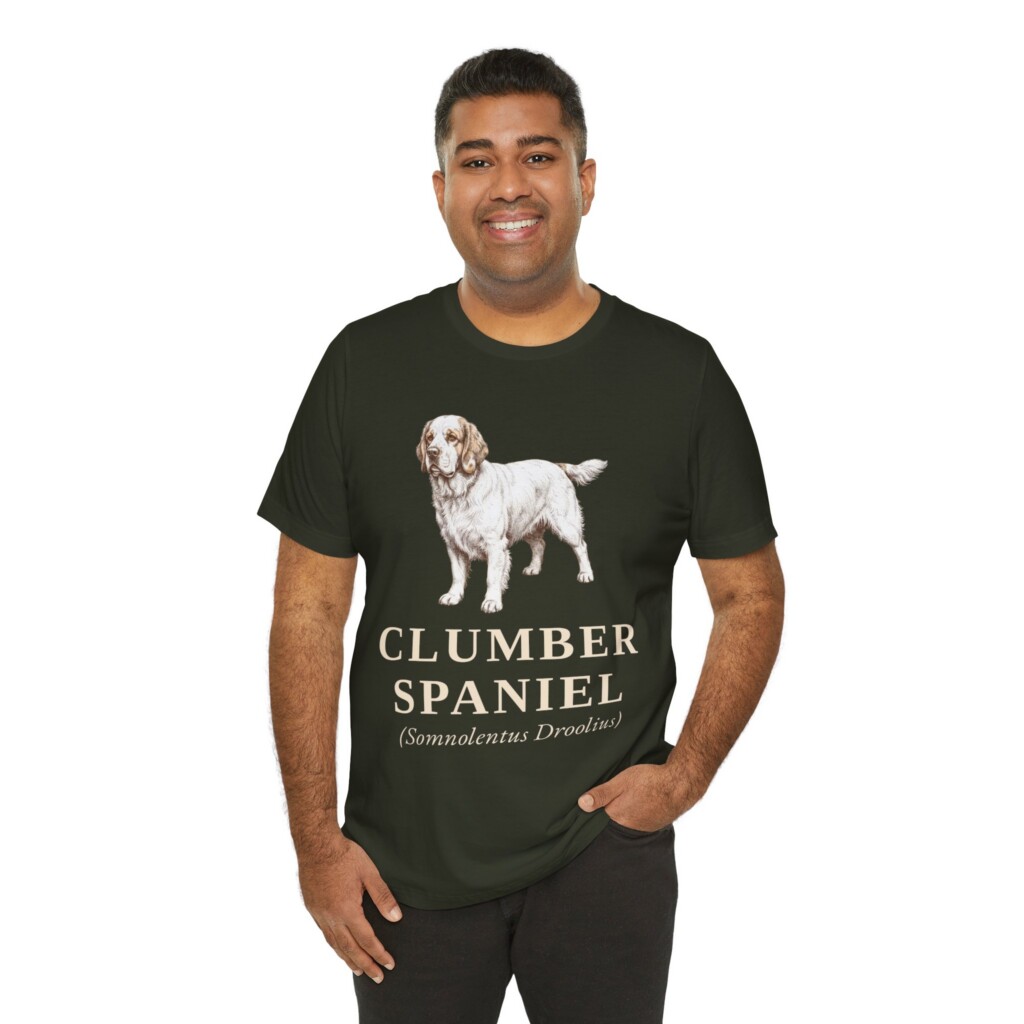 Clumber Spaniel Latin Shirt, Vintage Dog Sketch Tee, Dog Latin Gift
